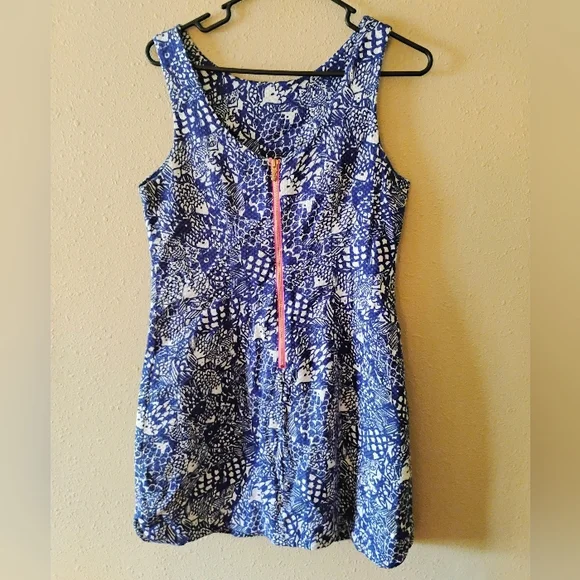 Lilly Pulitzer Navy and White Patterned Dress - Picture 4 of 6